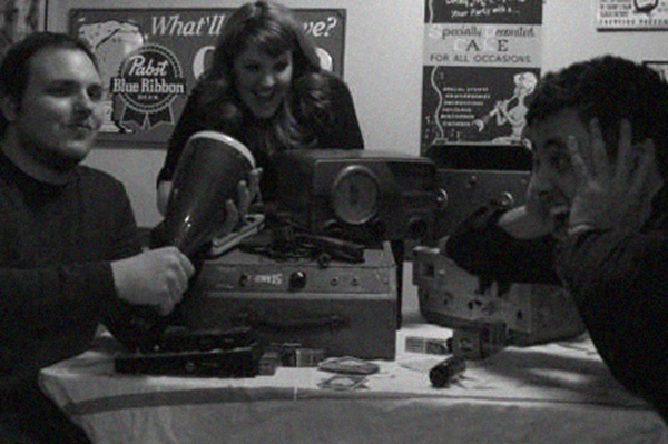 Pat Boone's Farm playing high stakes poker with a cathode ray tube, Magnatone Starlet, Crosley radio, and random tubes. Scott Walus, Keri Cousins, and Nate Furstenau. 